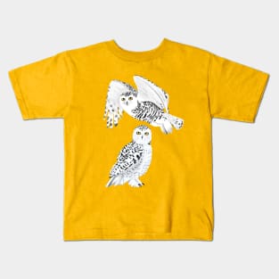 Snowy Owls Kids T-Shirt